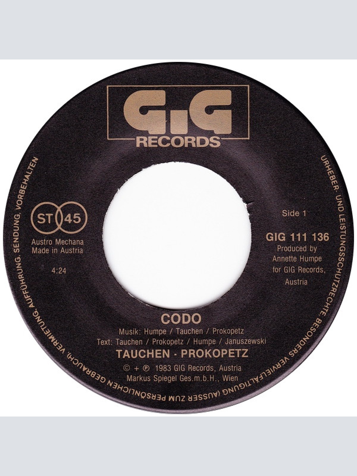 Vinyl / Tauchen Prokopetz* - Codo