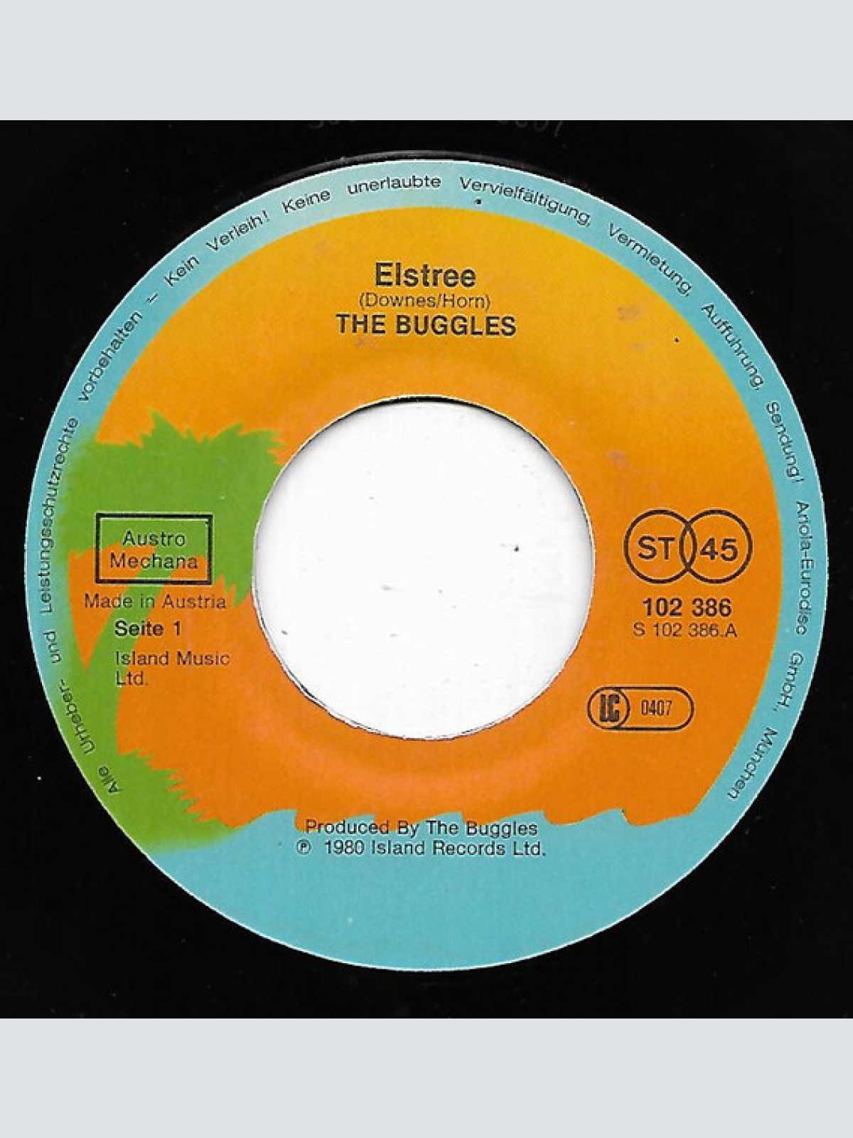 Vinyl / Buggles* - Elstree