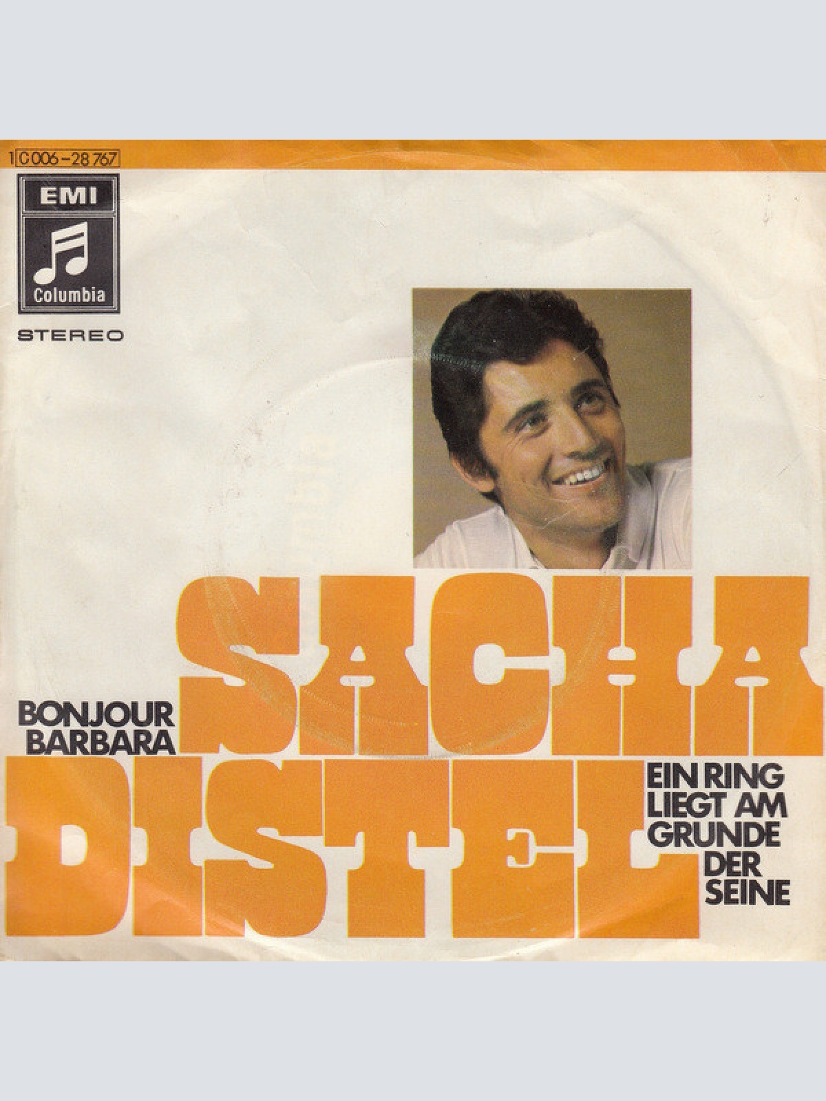 Vinyl / Sacha Distel - Bonjour Barbara / Ein Ring Liegt Am Grunde Der Seine