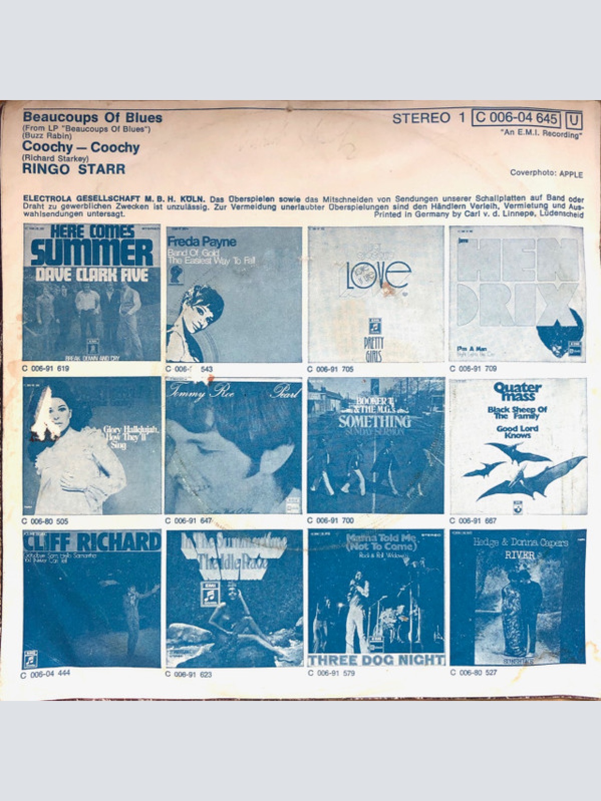 Vinyl / Ringo Starr - Beaucoups Of Blues