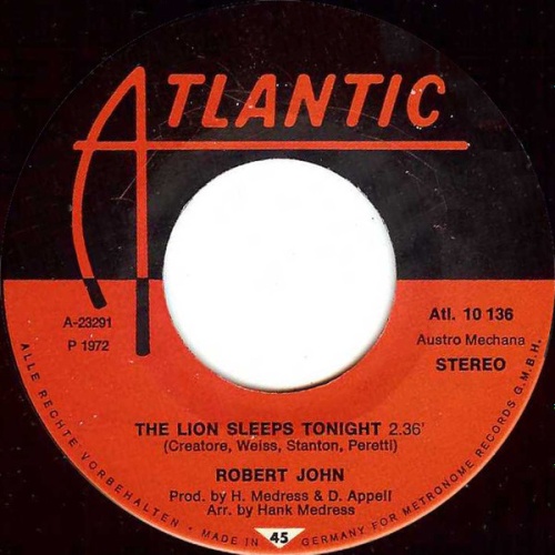 Vinyl / Robert John - The Lion Sleeps Tonight