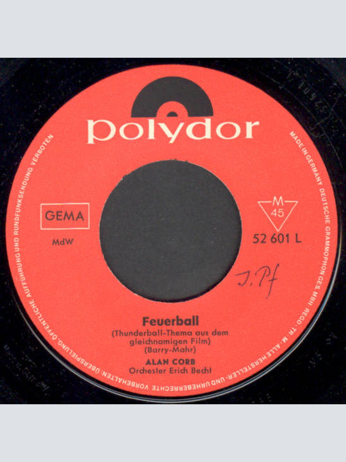 Vinyl / Alan Corb - Feuerball (Thunderball)