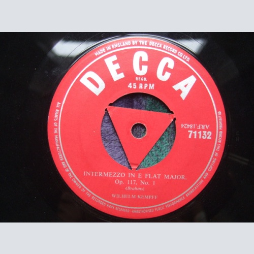 Vinyl / Wilhelm Kempff - Intermezzo In E Flat Major, Op. 117, No. 1 / Intermezzo In B Flat Minor, Op. 117, No. 2