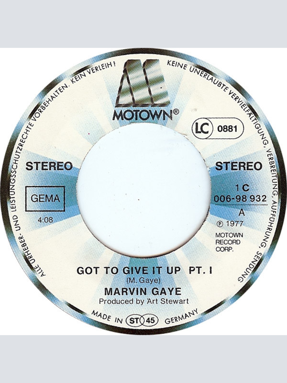 Vinyl / Marvin Gaye - Got To Give It Up Pt. I+II
