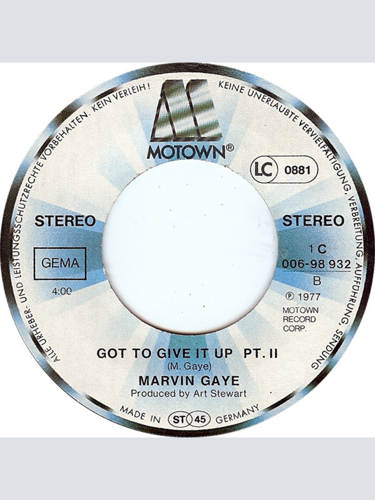 Vinyl / Marvin Gaye - Got To Give It Up Pt. I+II