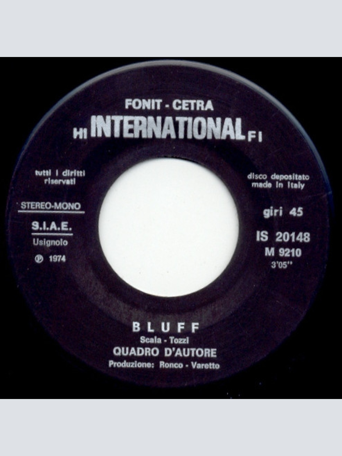 Vinyl / Quadro D'autore - Tsop / Bluff