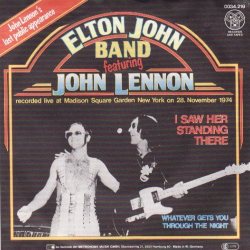 Vinyl / Elton John Band Featuring John Lennon And The Muscle Shoals Horns* - I Saw Her Standing There