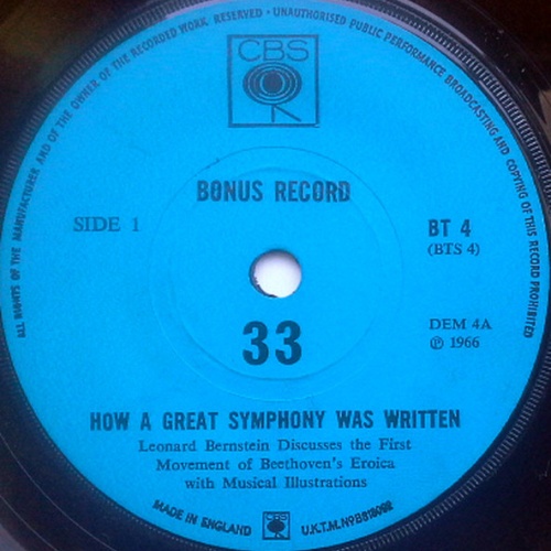 Vinyl / Leonard Bernstein - How A Great Symphony Was Written