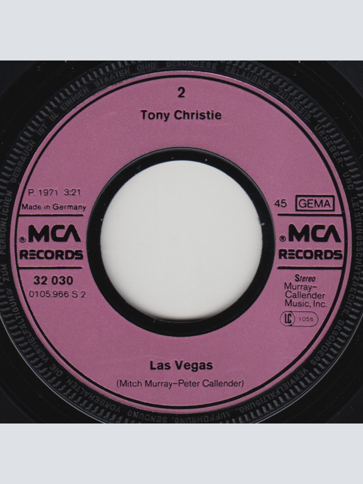 Vinyl / Tony Christie - I Did What I Did For Maria