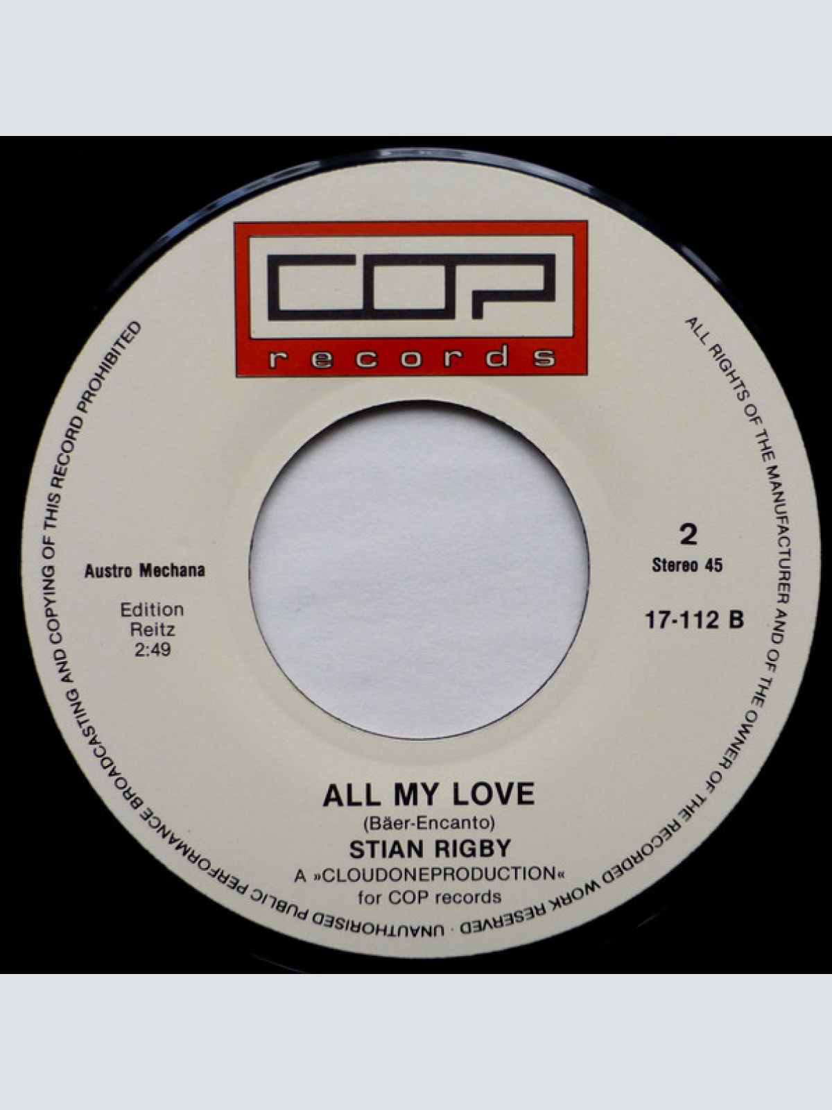 Vinyl / Stian Rigby - Oh Boy