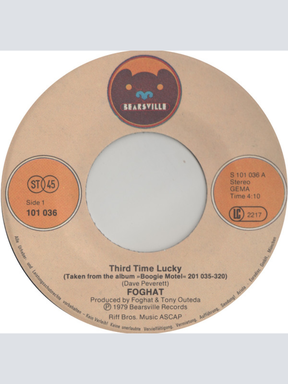 Vinyl / Foghat - Third Time Lucky