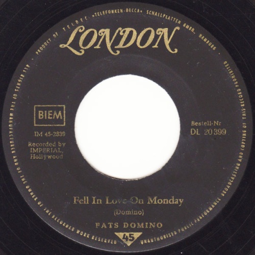 Vinyl / Fats Domino - Shu Rah / Fell In Love On Monday