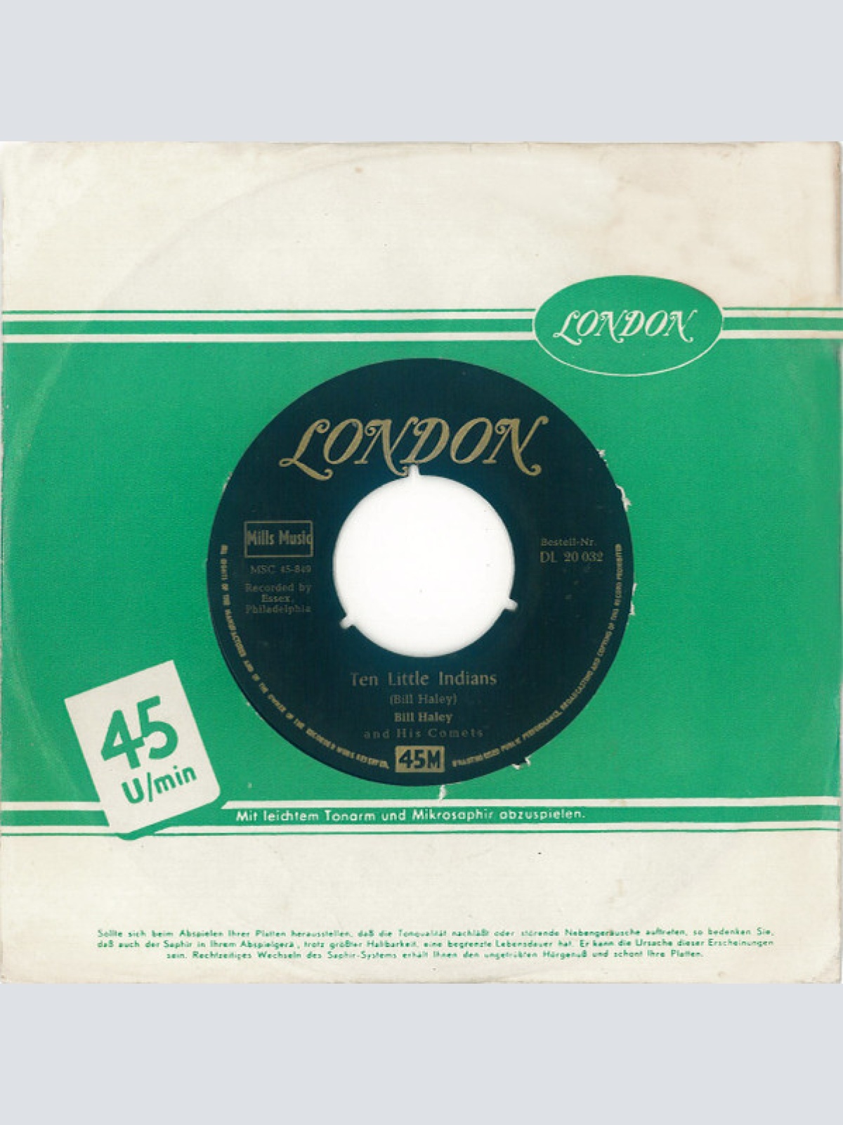 Vinyl / Bill Haley And His Comets - Ten Little Indians / Rocking Chair On The Moon