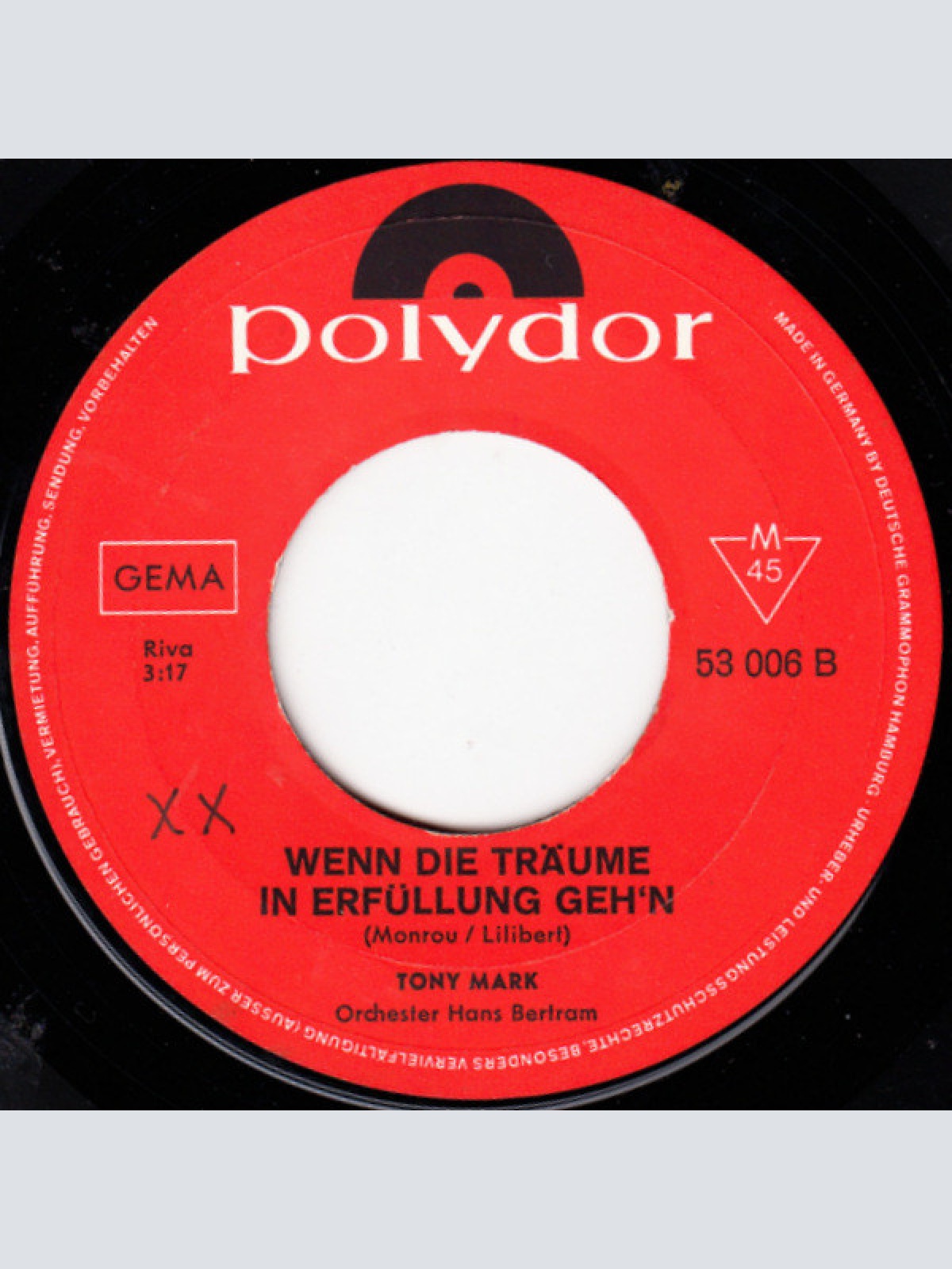 Vinyl / Tony Mark - Quando M'Innamoro - Wenn Ich Mich Verliebe