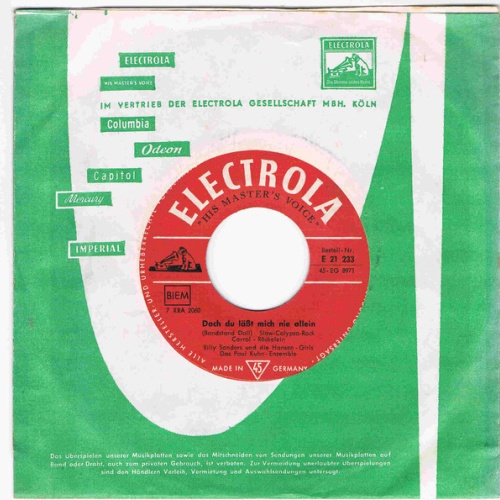 Vinyl / Billy Sanders Und Die Hansen Girls - Doch Du läßt Mich Nie Allein