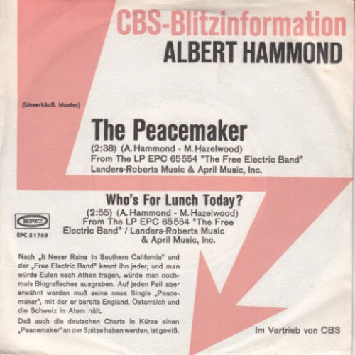Vinyl / Albert Hammond - The Peacemaker