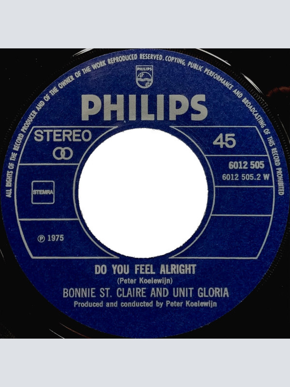 Vinyl / Bonnie St. Claire & Unit Gloria - Knock On My Door / Do You Feel Alright
