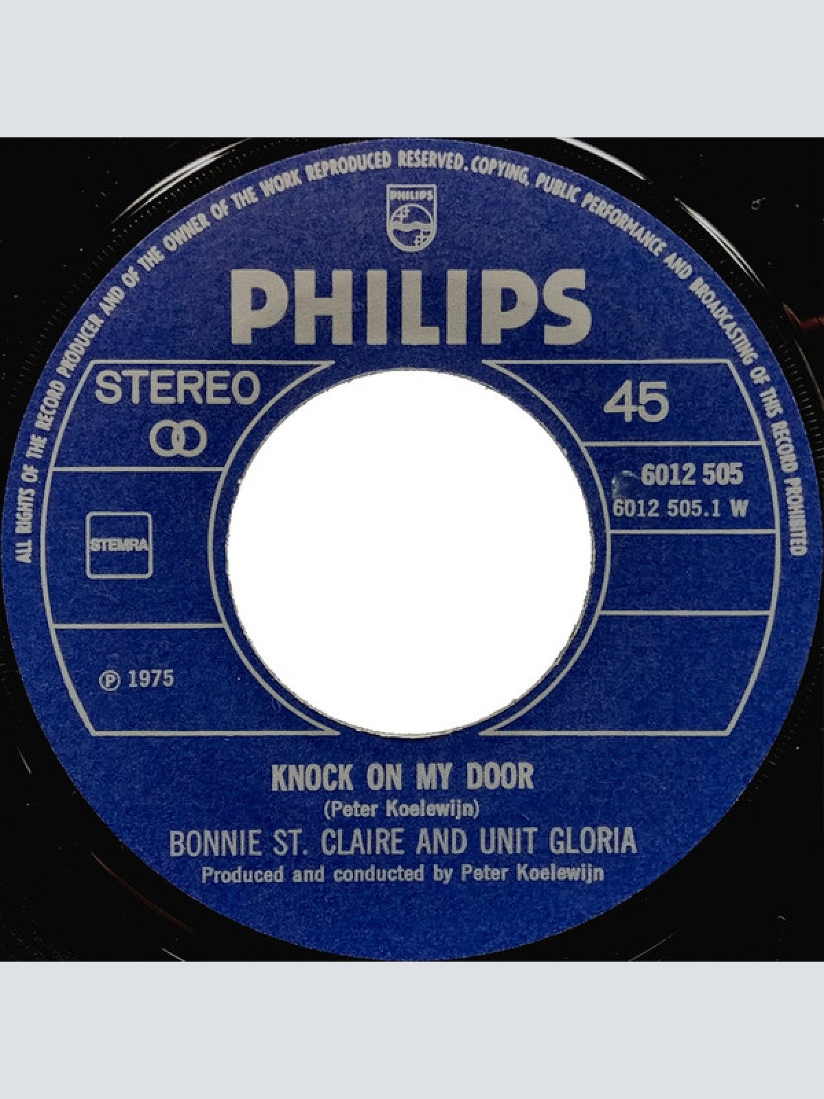 Vinyl / Bonnie St. Claire & Unit Gloria - Knock On My Door / Do You Feel Alright