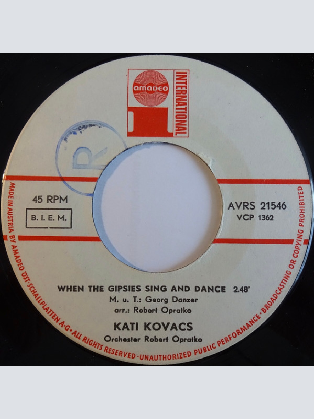 Vinyl / Kati Kovács - When The Gypsies Sing And Dance Tonight / The Park In The City