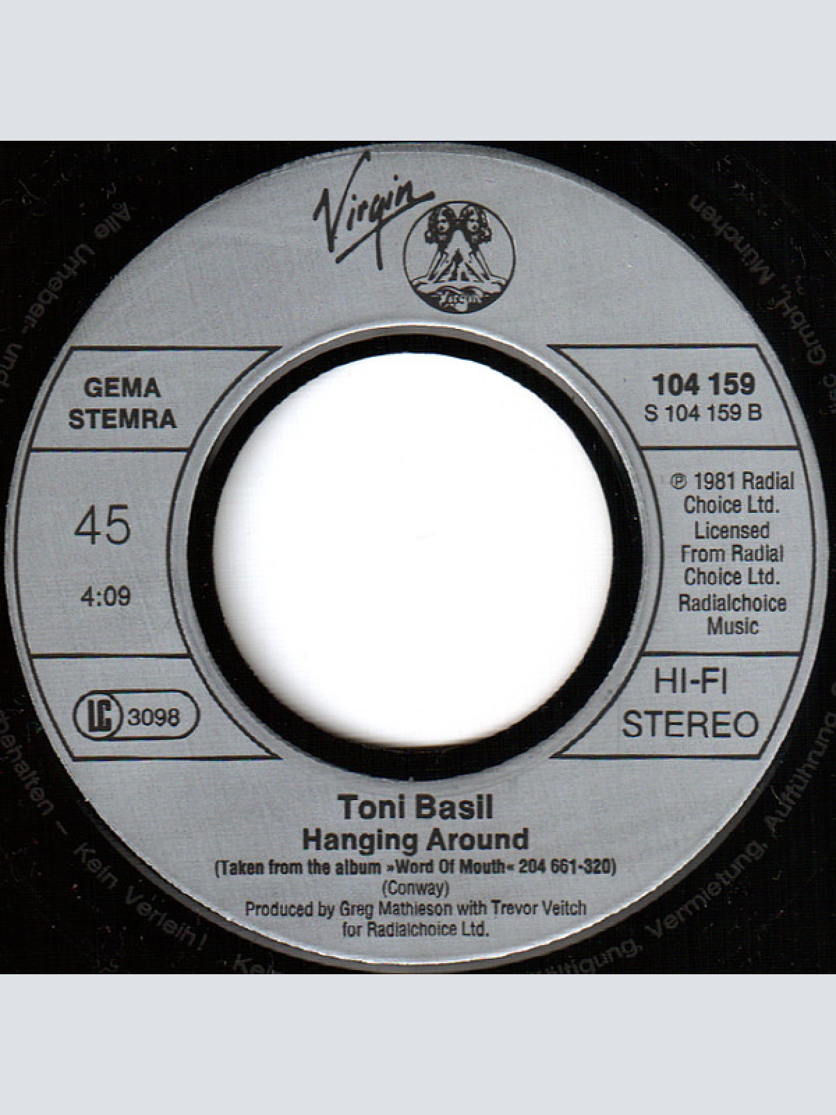 Vinyl / Toni Basil - Mickey