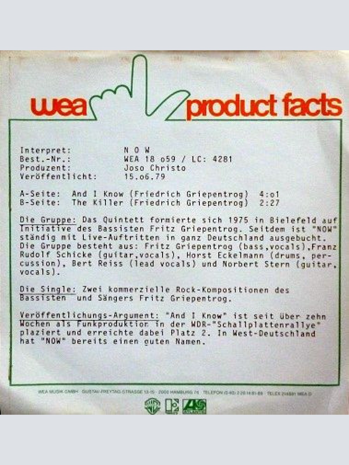 Vinyl / Now (17) - And I Know