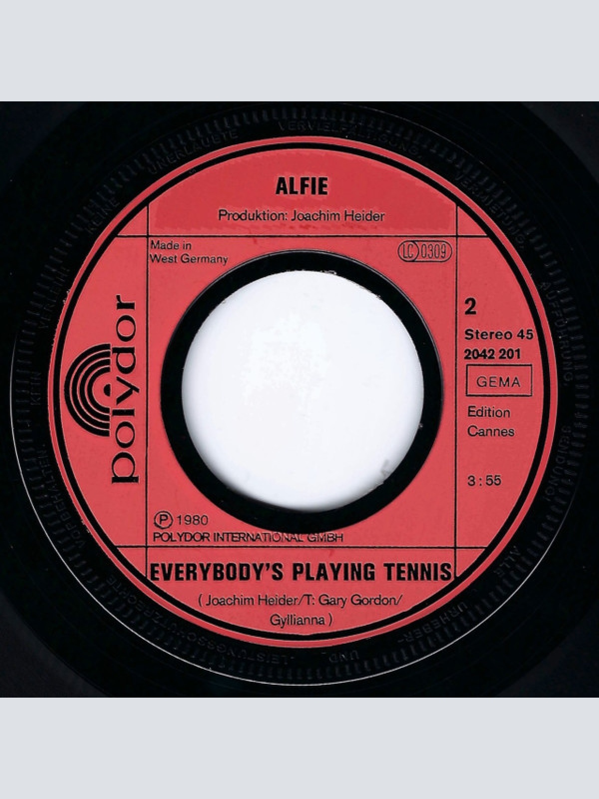 Vinyl / Alfie* - The Bet / Everybody's Playing Tennis