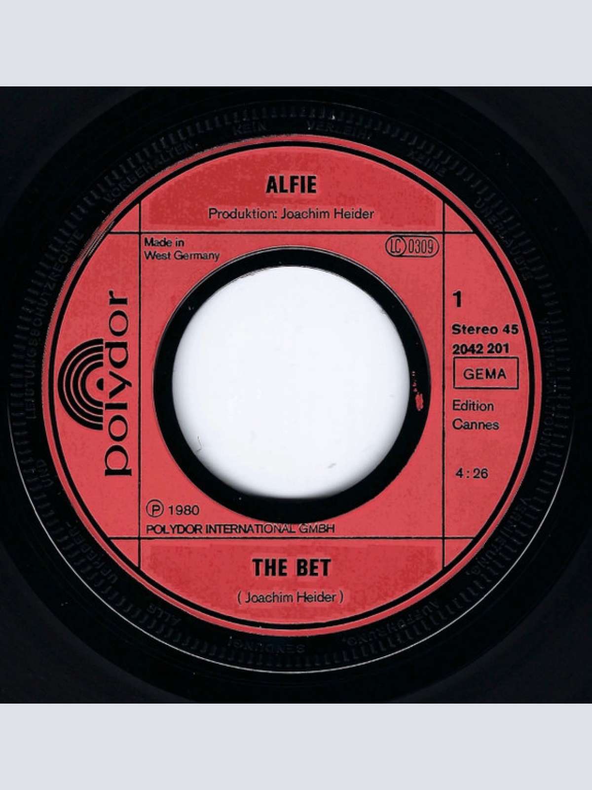 Vinyl / Alfie* - The Bet / Everybody's Playing Tennis