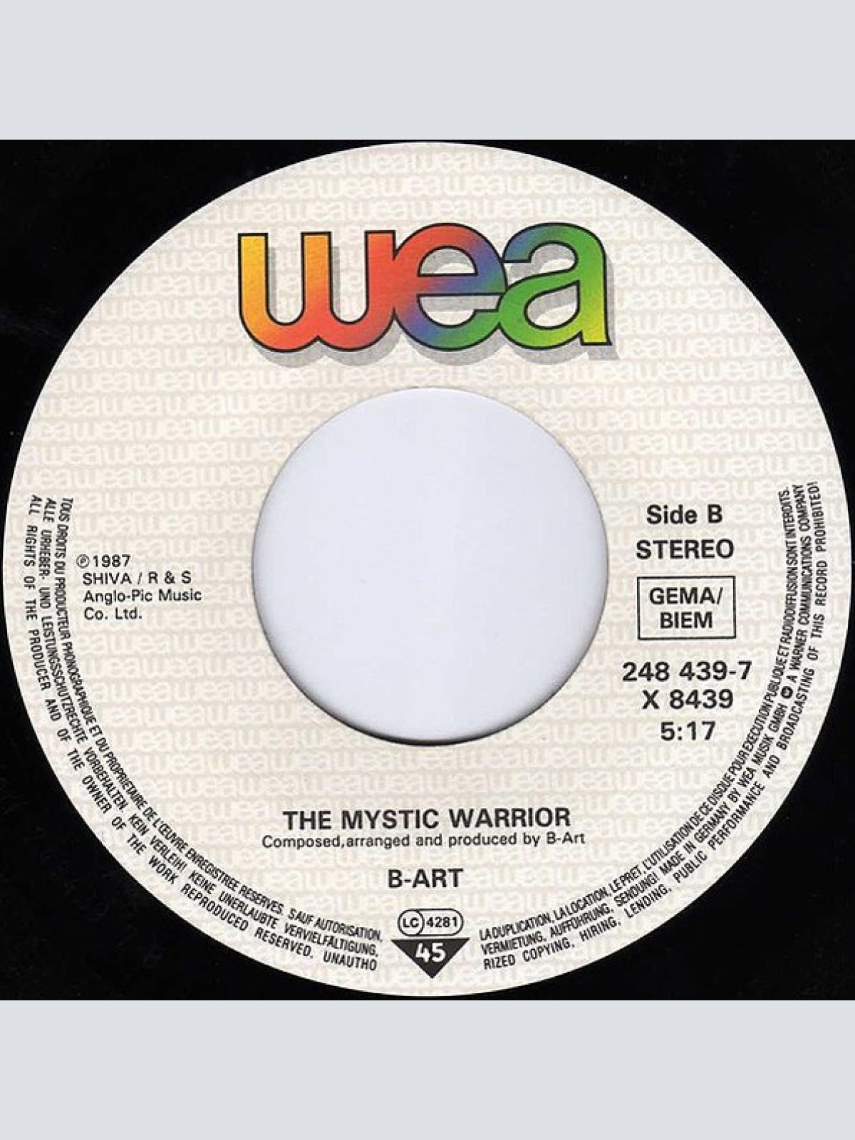 Vinyl / B-Art - Prisencolinensinainciusol (Alright)