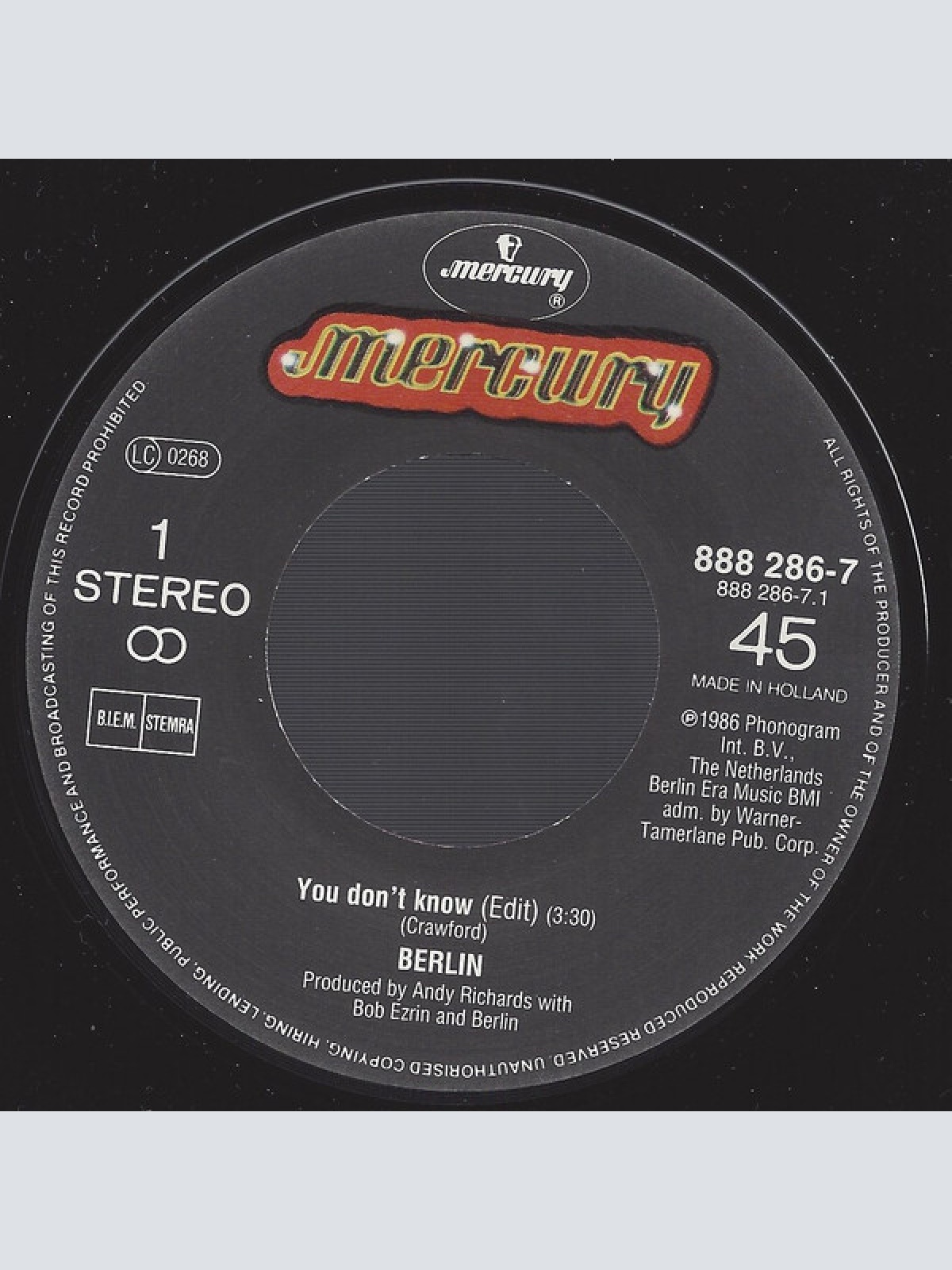 Vinyl / Berlin - You Don't Know