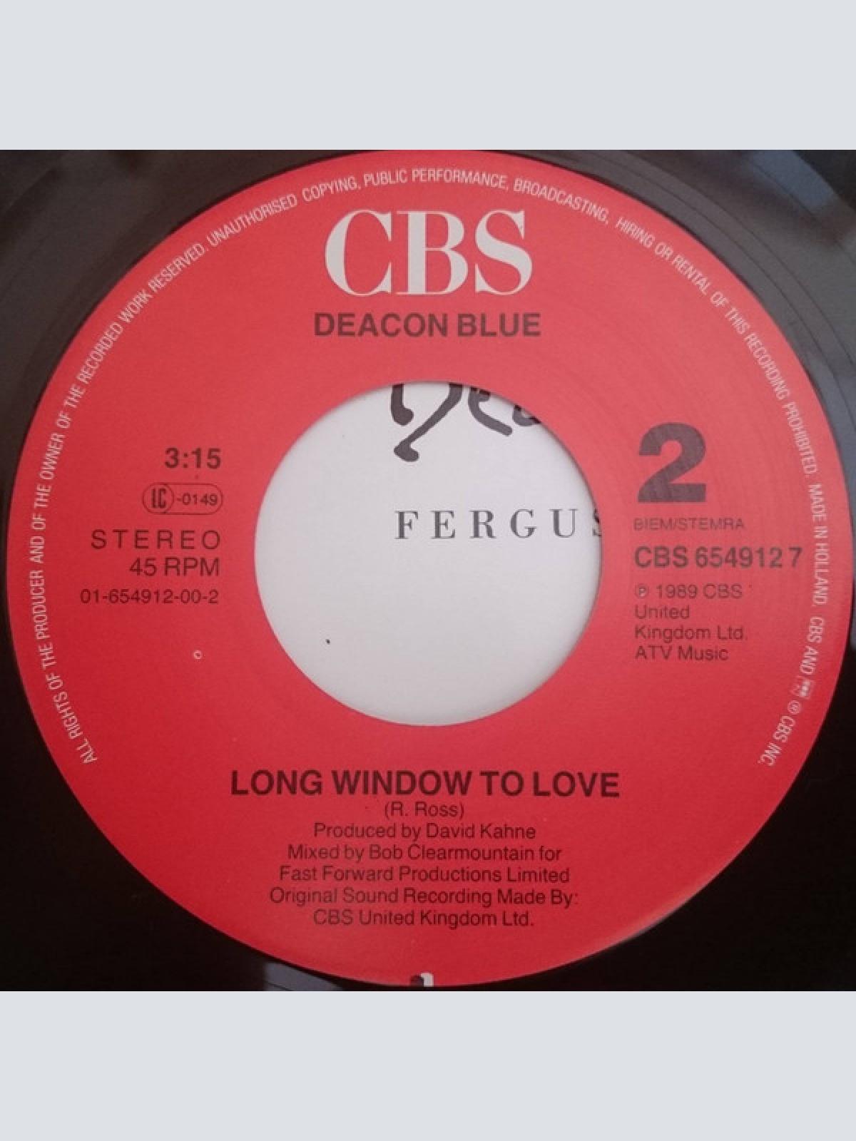 Vinyl / Deacon Blue - Fergus Sings The Blues