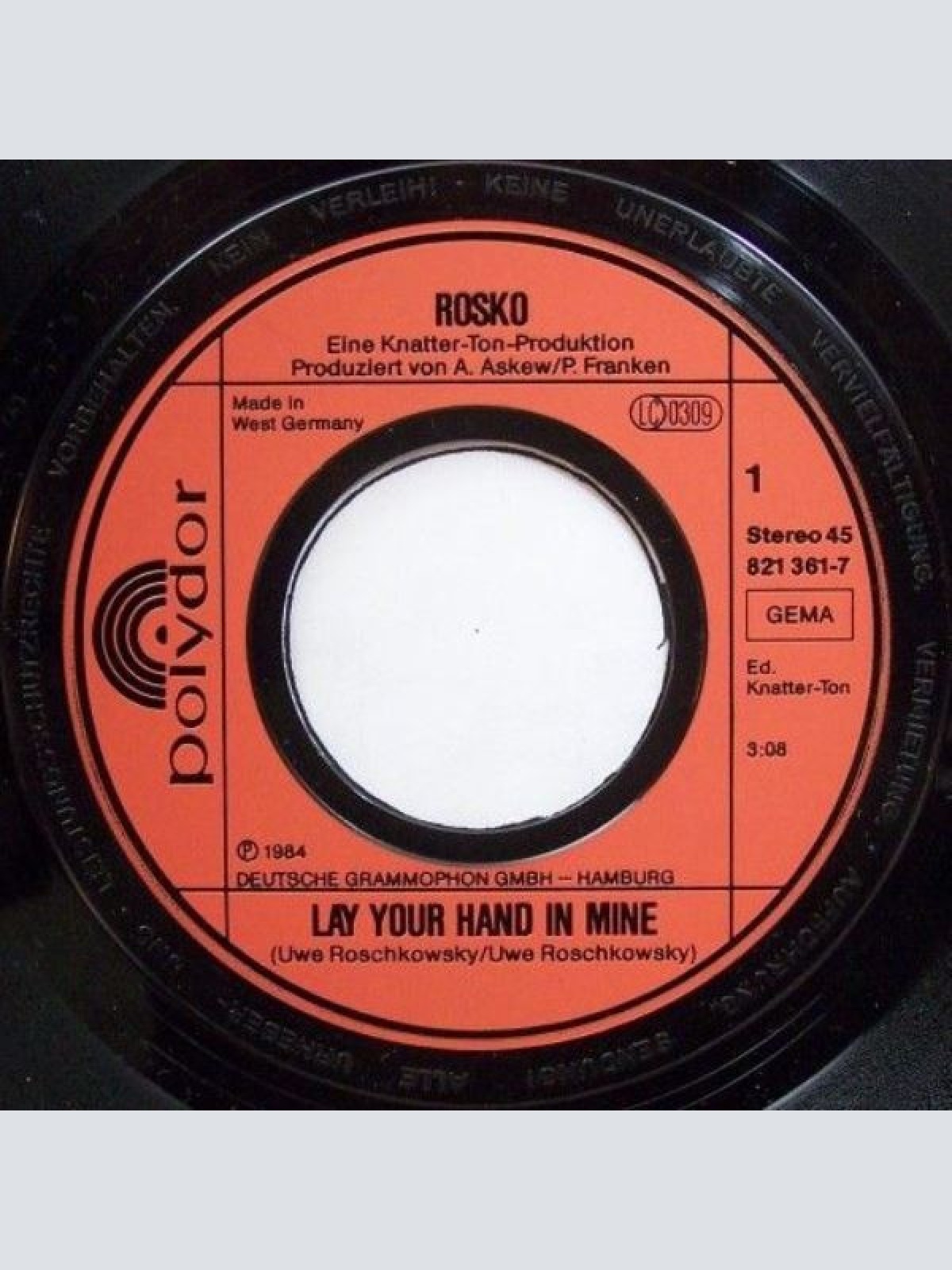 Vinyl / Rosko (5) - Lay Your Hand In Mine