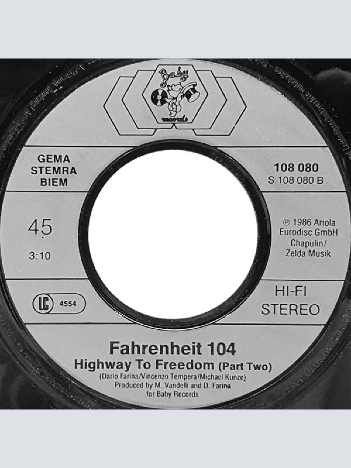 Vinyl / Fahrenheit 104 - Highway To Freedom