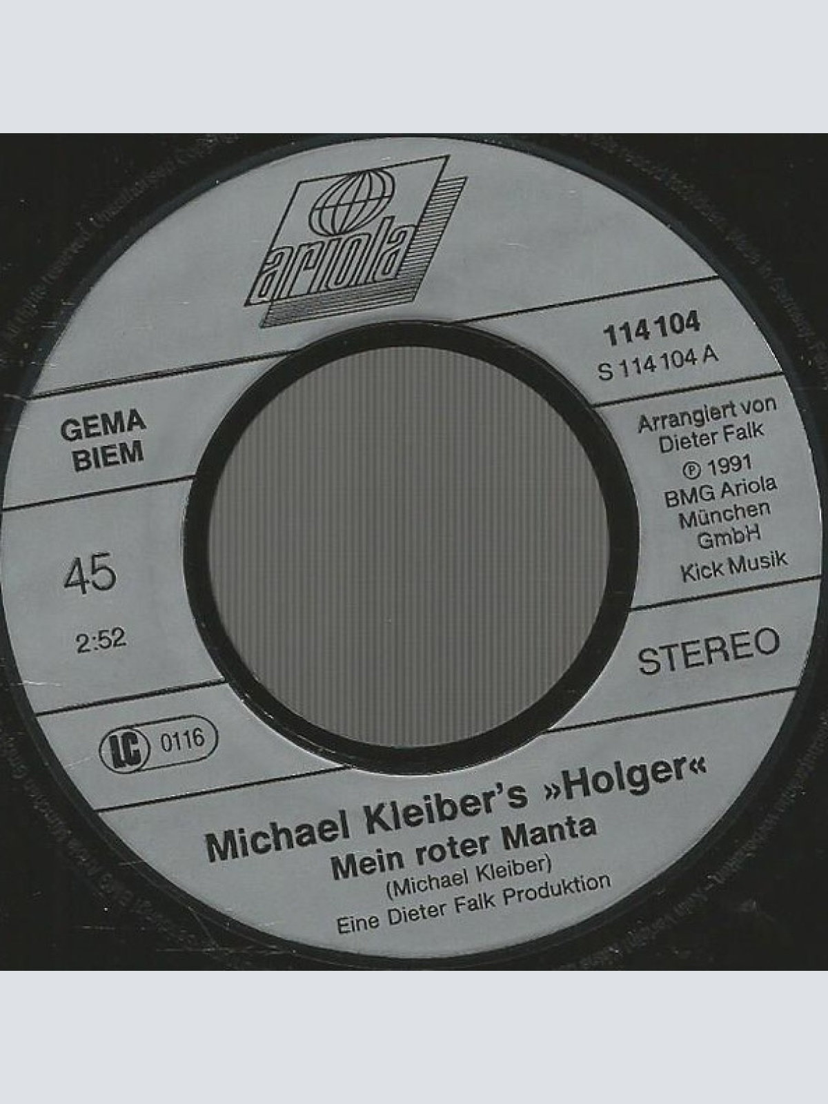 Vinyl / Michael Kleiber's "Holger"* - Mein Roter Manta