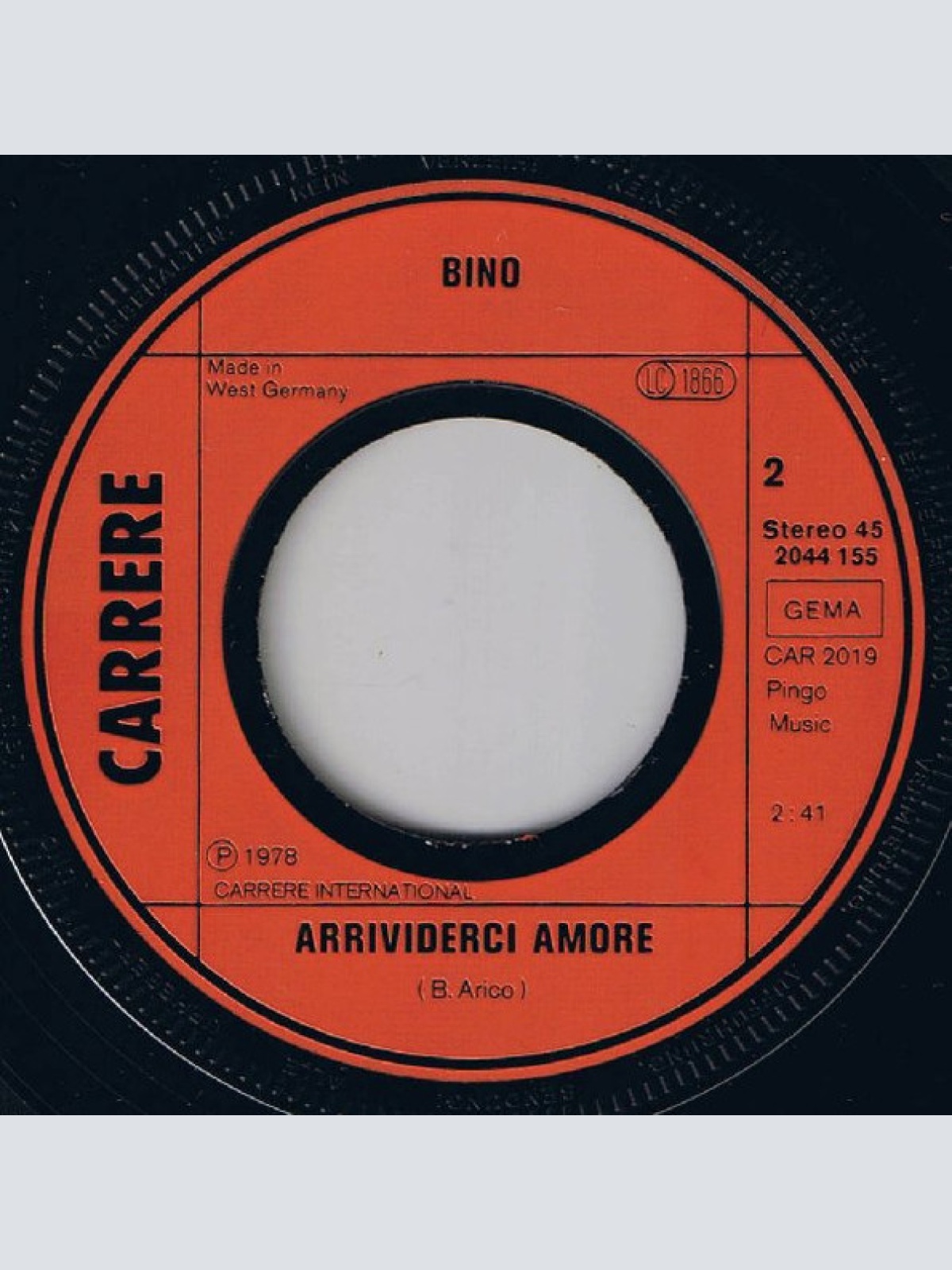 Vinyl / Bino - Maria (Italienische Version)