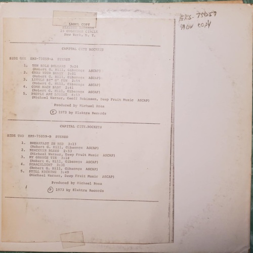 Vinyl / Capital City Rockets - Capital City Rockets