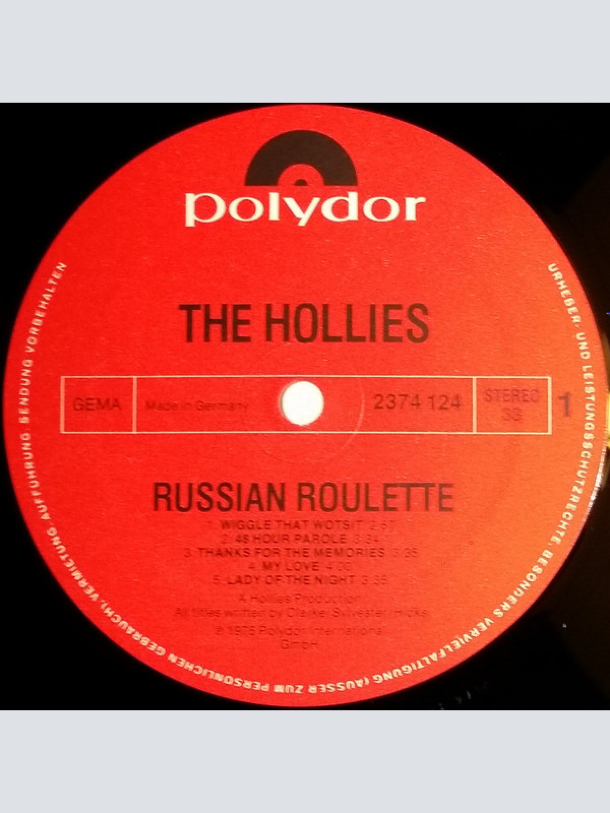 Vinyl / Hollies* - Russian Roulette