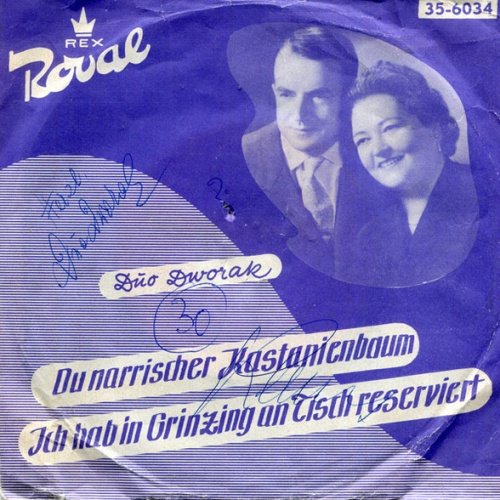 Vinyl / Duo Dworak - Du Narrischer Kastanienbaum / Ich Hab In Grinzing An Tisch Reserviert