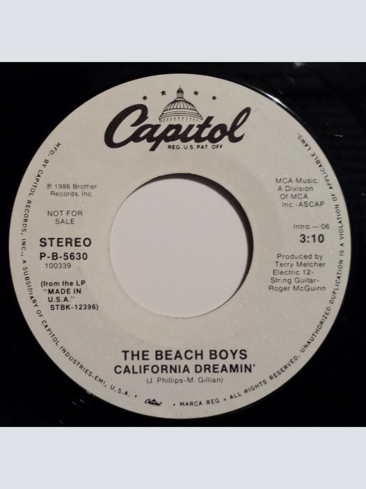 Vinyl / Beach Boys* - California Dreamin'