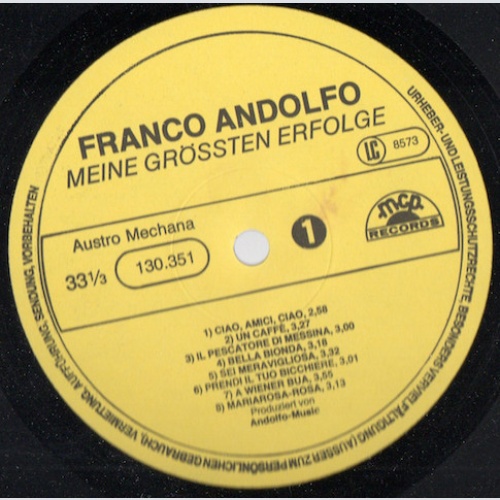 Vinyl / Franco Andolfo - Meine Grössten Erfolge