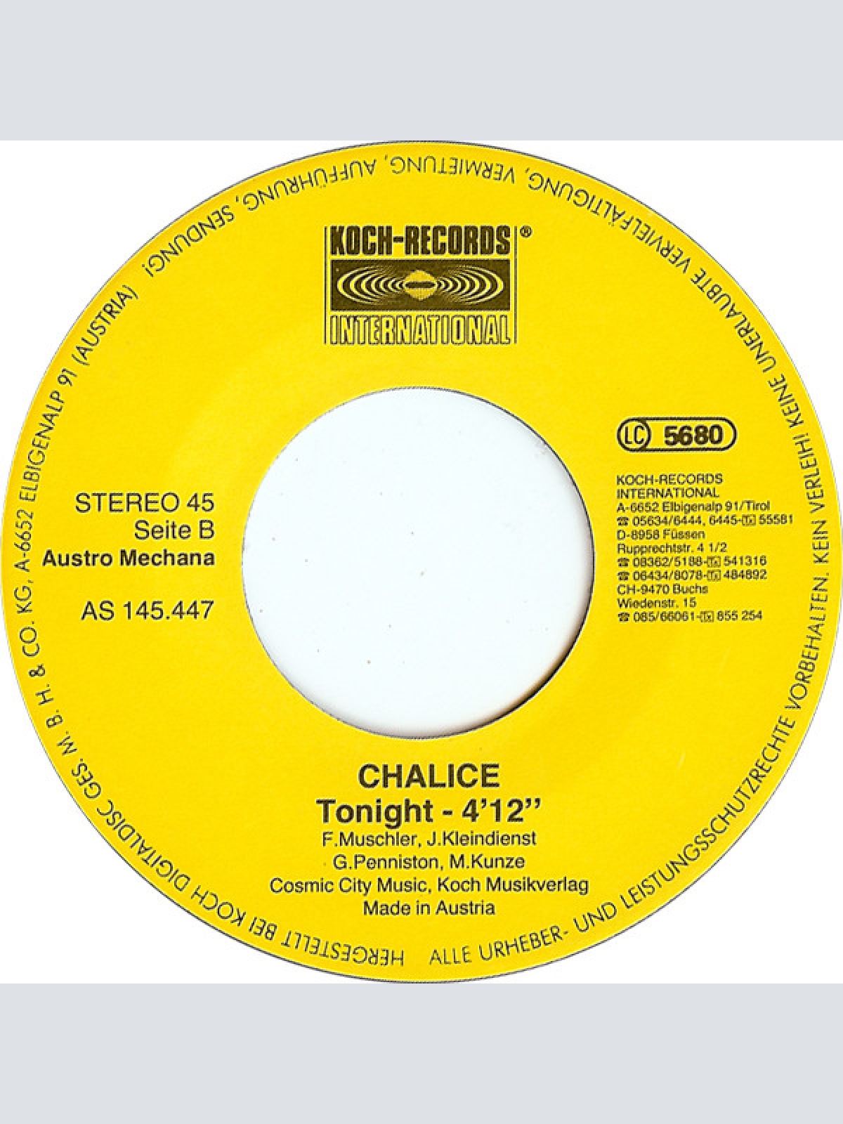 Vinyl / Chalice (10) - I'm On Fire