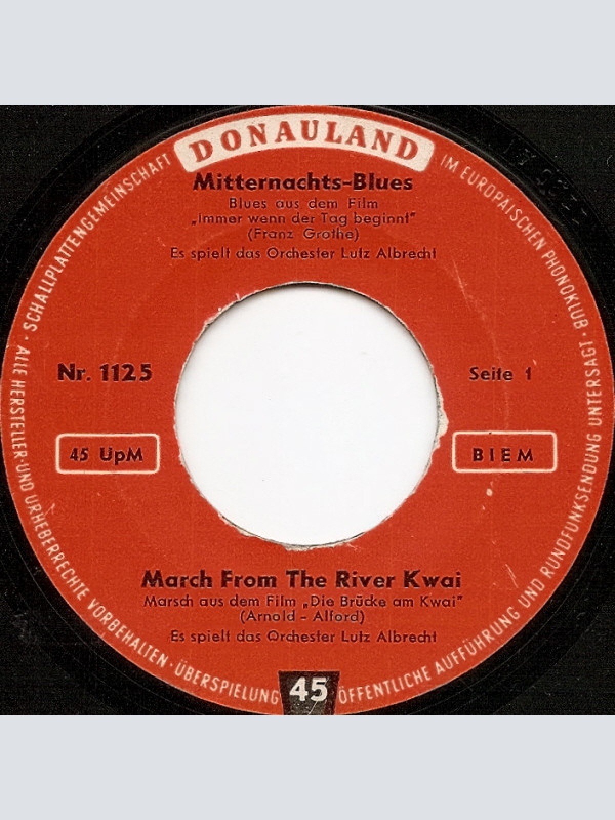 Vinyl / Orchester Lutz Albrecht* / Orchester Klaus Kovarik - Mitternachts-Blues / March From The River Kwai / Rock 'N' Roll-Party