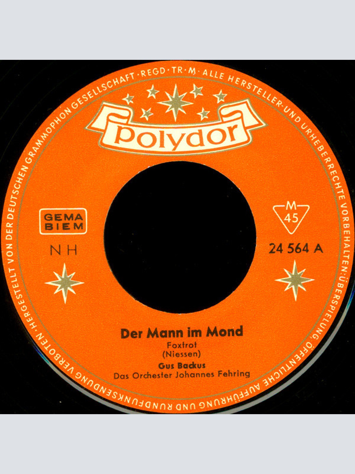 Vinyl / Gus Backus - Der Mann Im Mond / Was Ist Los?