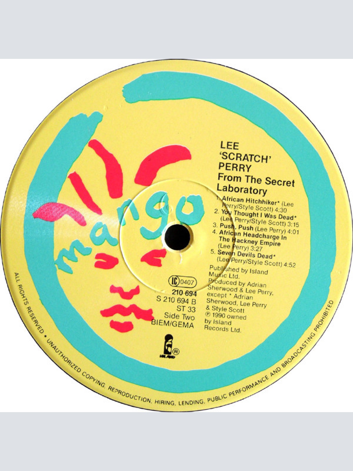 Vinyl / Lee "Scratch" Perry* - From The Secret Laboratory