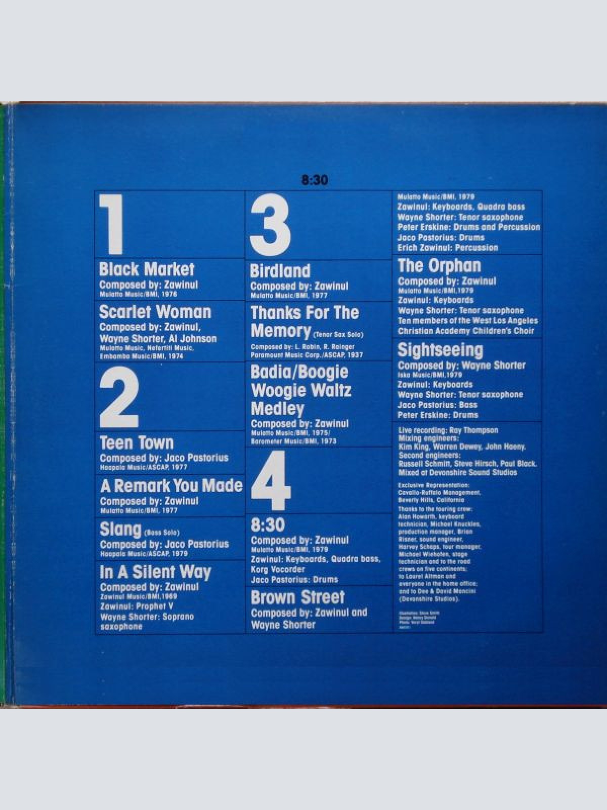 Vinyl / Weather Report - 8:30