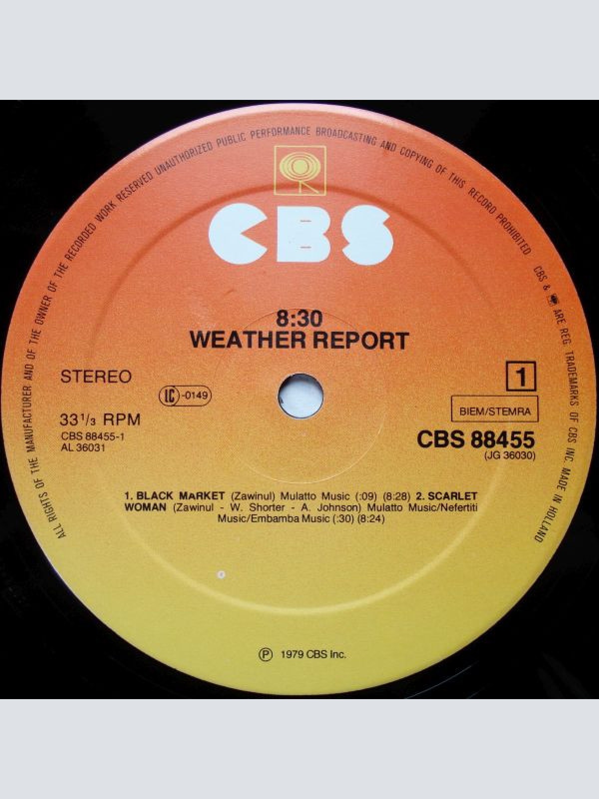 Vinyl / Weather Report - 8:30