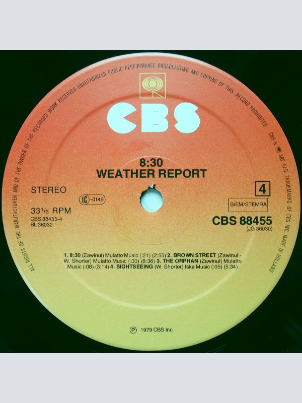 Vinyl / Weather Report - 8:30