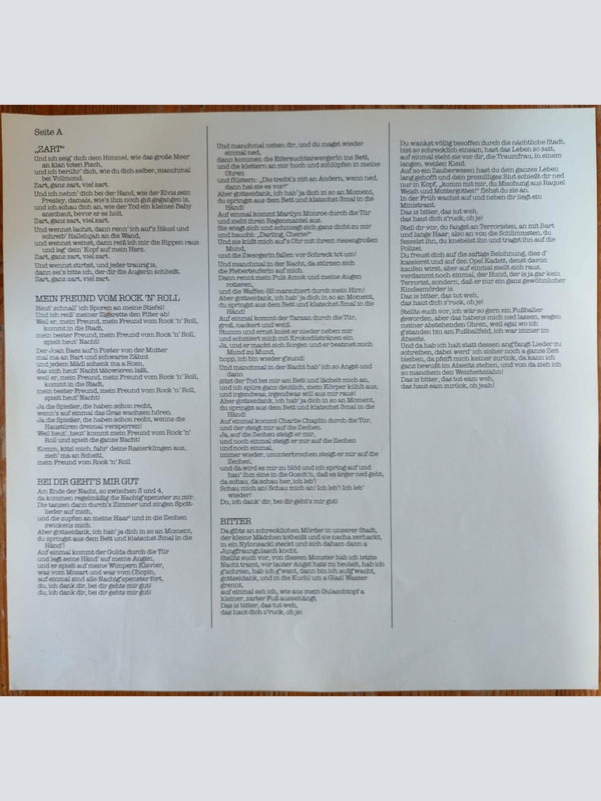 Vinyl / Ludwig Hirsch - Zartbitter