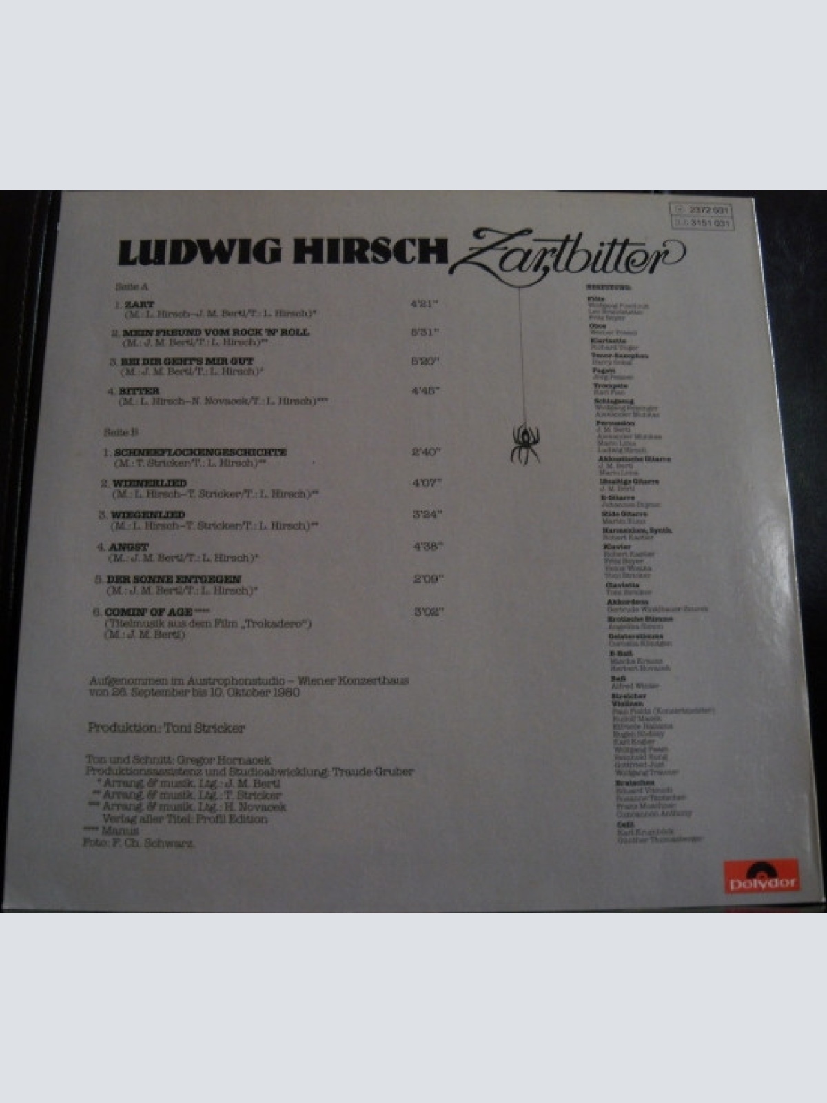 Vinyl / Ludwig Hirsch - Zartbitter