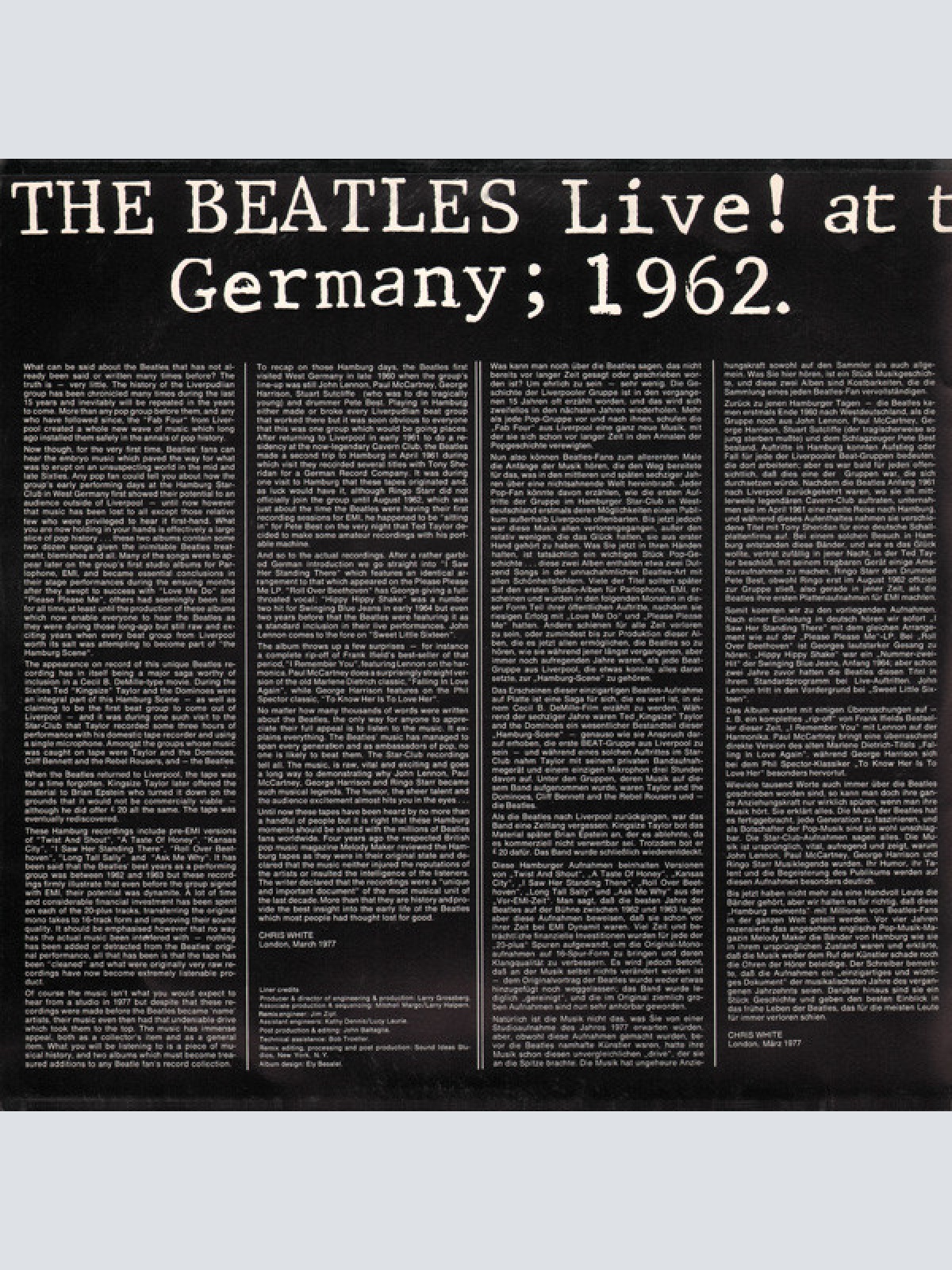 Vinyl / The Beatles - Live! At The Star-Club In Hamburg, Germany; 1962