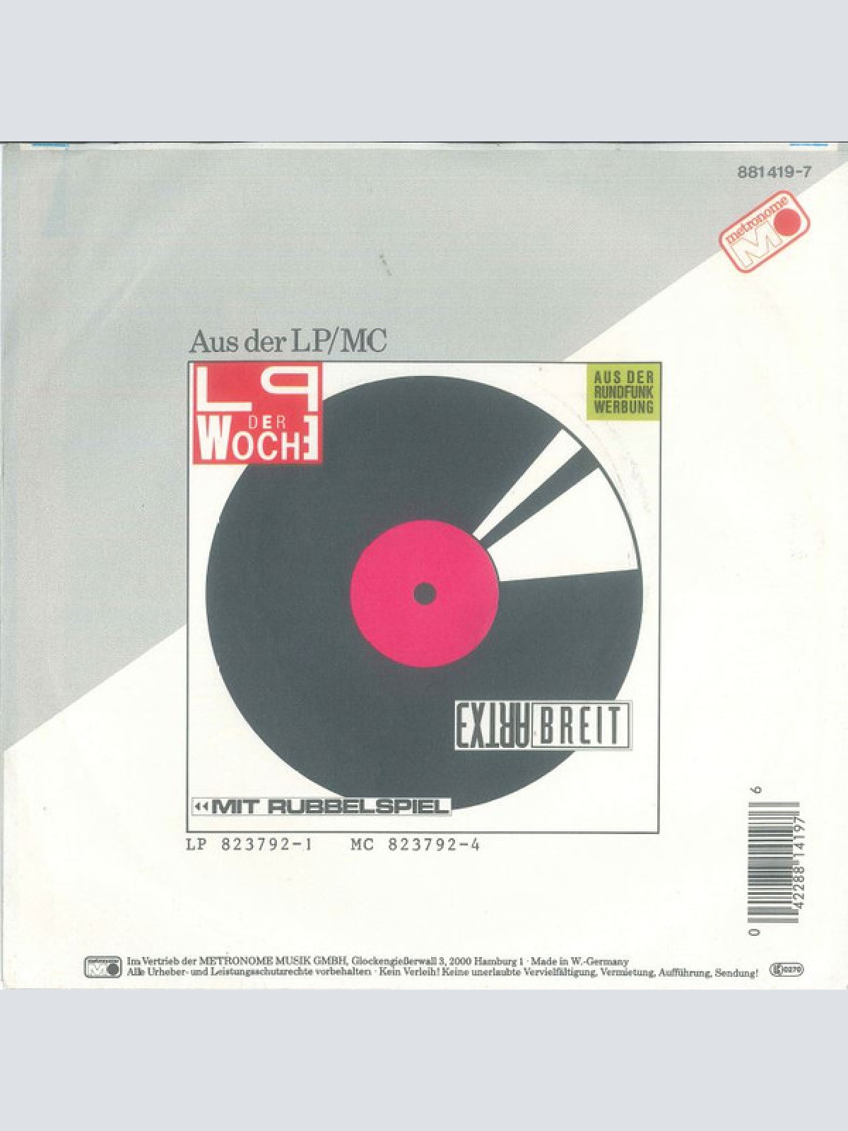 Vinyl / Extrabreit - Secret Service